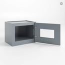 Gray Shaker 12″ H Single Door Wall Cabinet with Glass Door