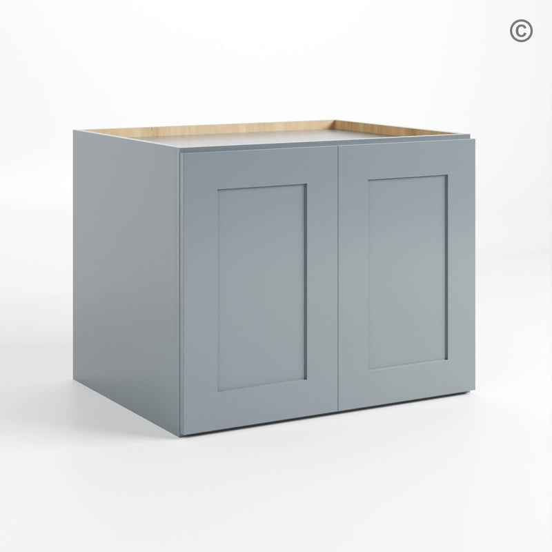 Gray Shaker 24″ H Refrigerator Wall Cabinet 24″ Deep