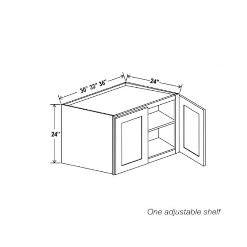 Line drawing of a corner cabinet with dimensions labeled