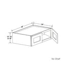 Gray Shaker 30″ W Refrigerator Wall Cabinet – 24″ Deep