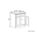 Navy Blue Shaker Base Cabinet with Double Doors & Single Drawer