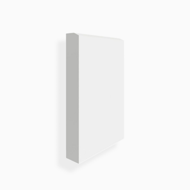 White rectangular object on a white background